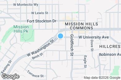 Map image of the property - University Crest Apartments | Hillcrest/Mission Hills – Modern Living